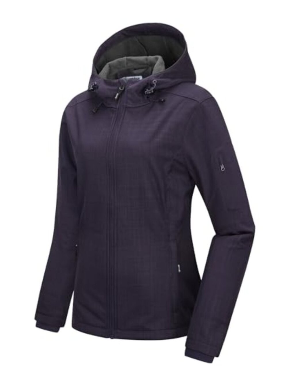 Women's Softshell Jacket Fleece Lined Waterproof Windproof Hooded Rain Coat